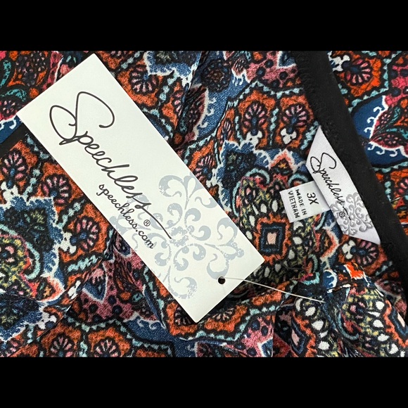 Speechless Plus Size Medallion Swing Dress 3X - Picture 4 of 4